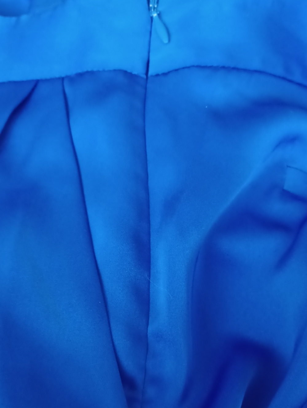 Ramy Brook Satin Iris Pant Blue Strop. Size 6. NWT! Pleated With Side Zipper. - Picture 5 of 10